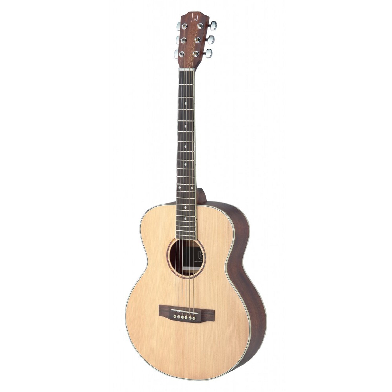 J.N.Guitars ASY-A MINI LH Asyla Series 4/4 Auditorium Travel Acoustic Guitar with Solid Spruce Top Left Hand