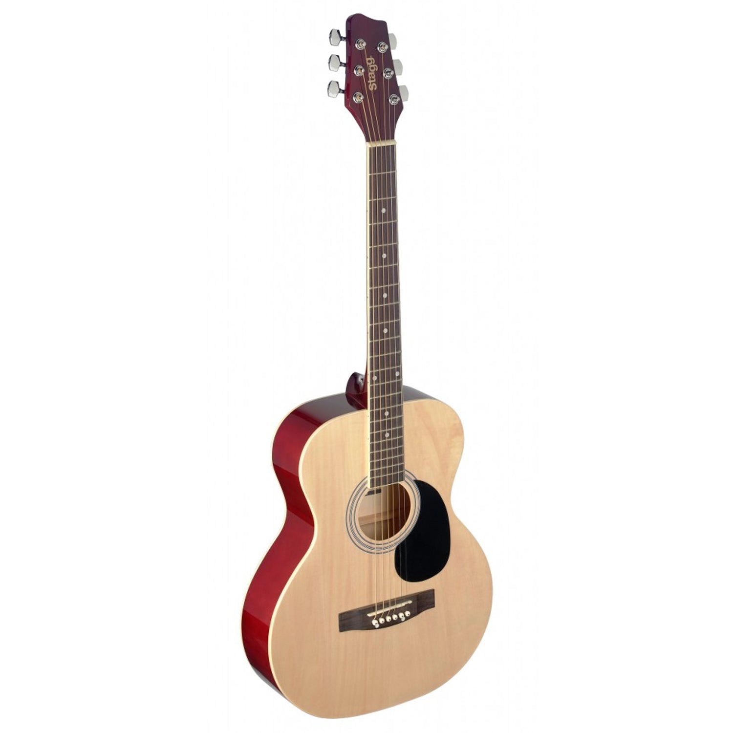Stagg SA20A NAT 4/4 Natural Auditorium Acoustic Guitar with Basswood Top
