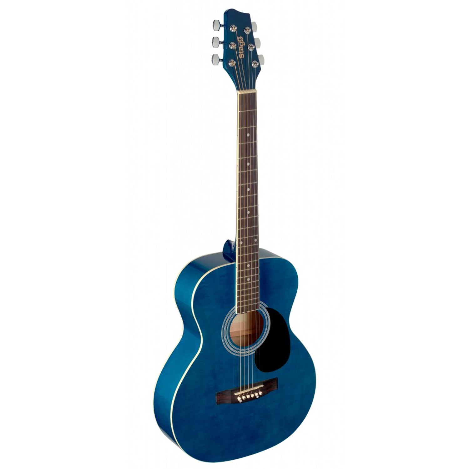 Stagg SA20A BLUE 4/4 Blue Auditorium Acoustic Guitar with Basswood Top
