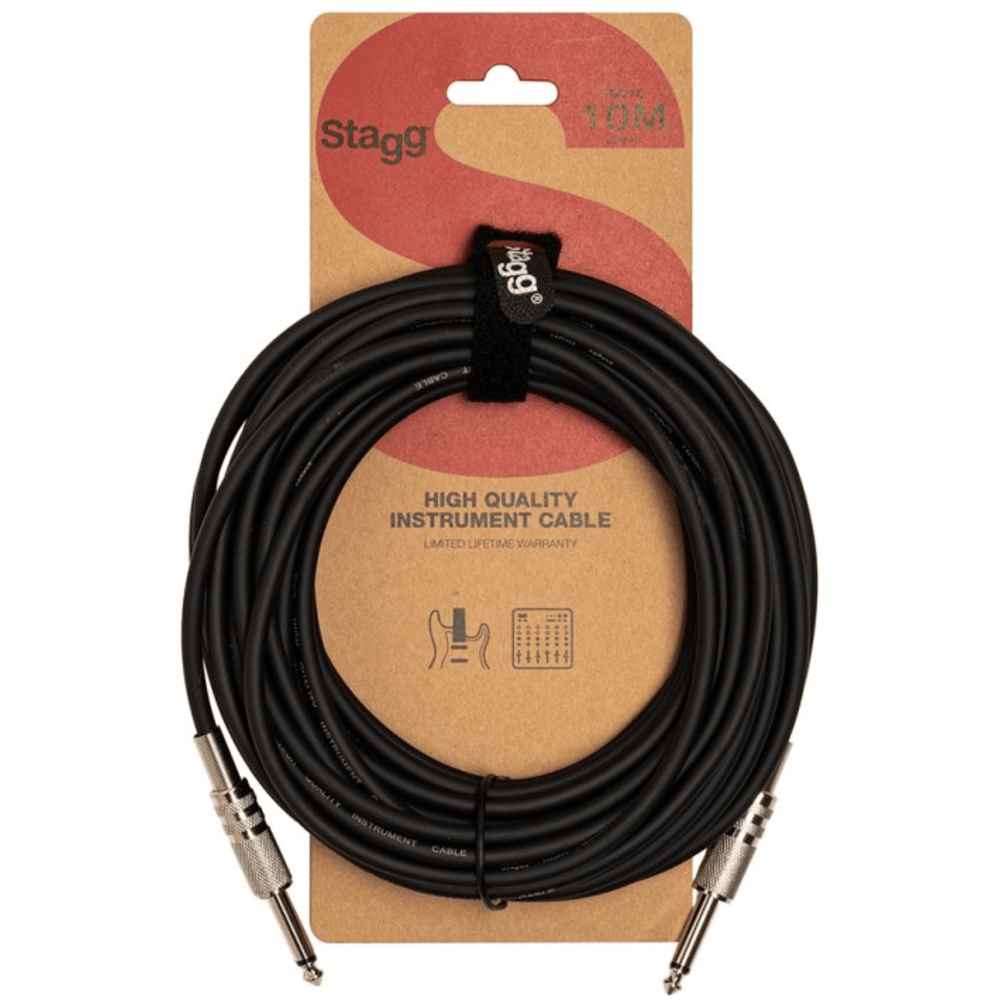 Stagg SGC10 10m Straight to Straight Jack Lead