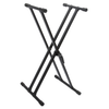 TEK Audio Keyboard Stand with Shelf for DJ Booths - Foldable & Portable
