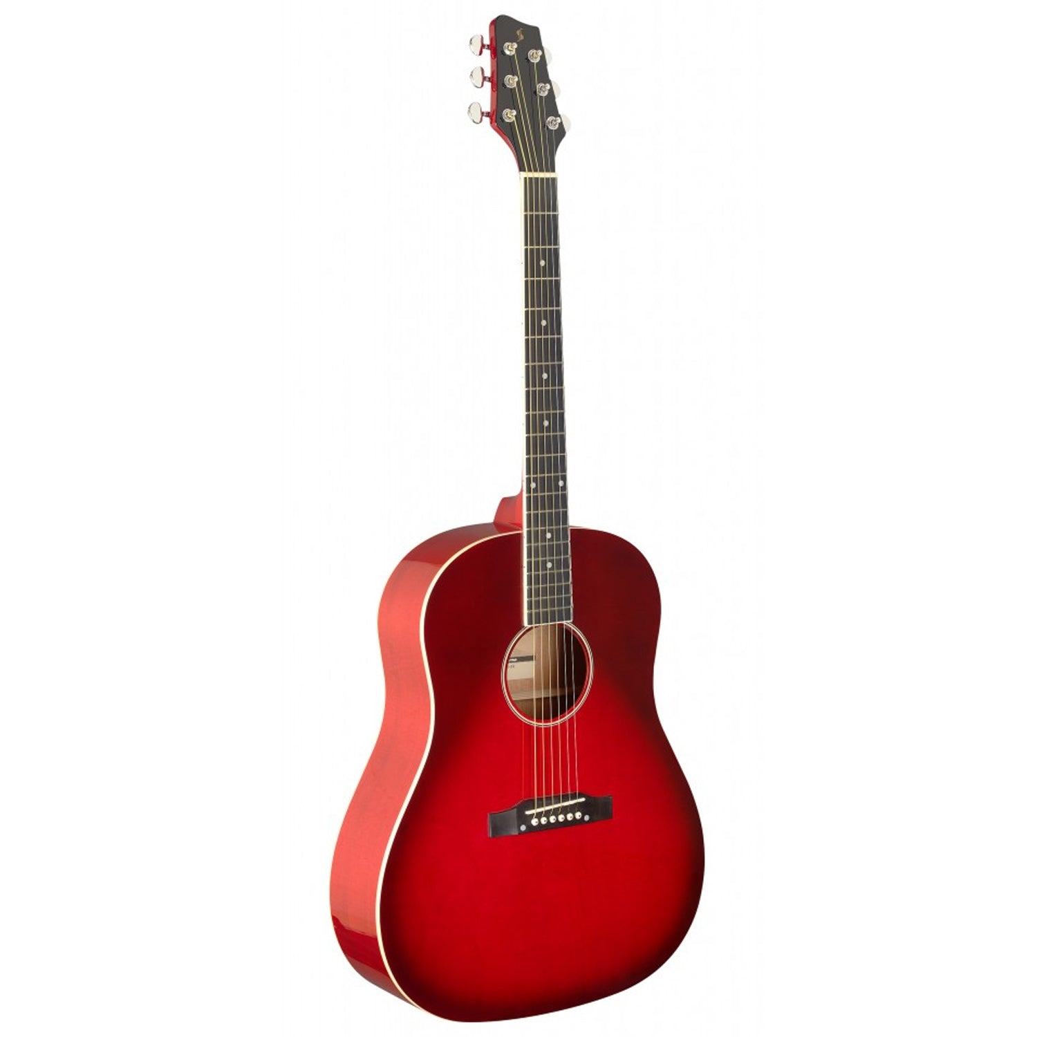 Stagg SA35 DS-TR Red Slope Shoulder Dreadnought Guitar