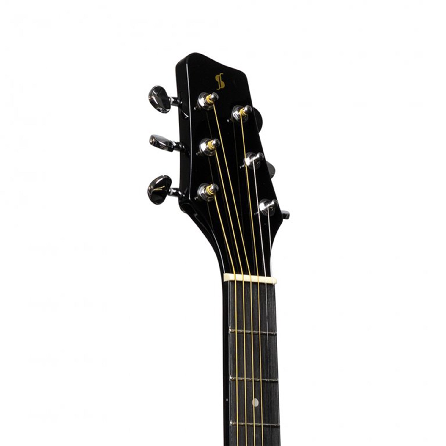 Stagg SA35 A-BK Black Auditorium Guitar with Basswood Top