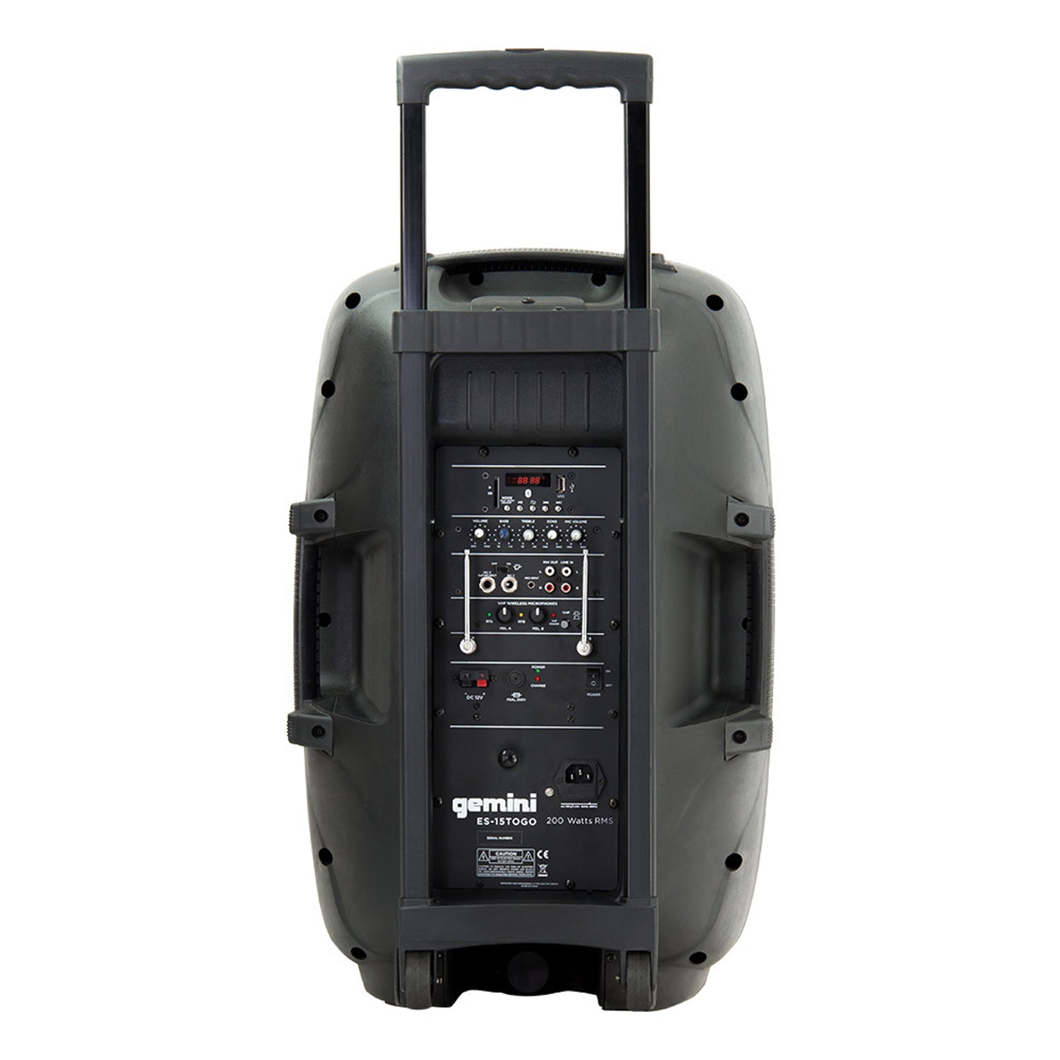 Gemini ES-15TOGO 15" 800W Battery Powered Bluetooth Speaker System