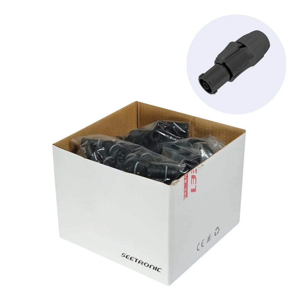 250 x Seetronic Female Black SAC3FX - 28(05) PowerTwist TR1 IP65 Connectors