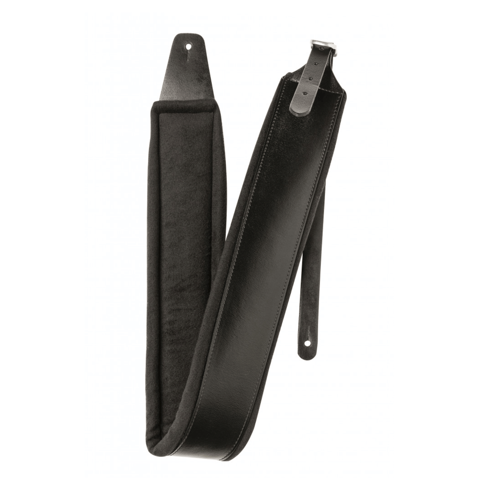 Stagg SLPL-BUCKLE Black Padded Leather Guitar Strap With Buckle
