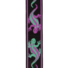 D'Addario Guitar Strap Vintage Lizards, Green Purple