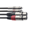 Stagg STC060CMXF 2x RCA Male to 2x XLR Female Twin 60cm Cable