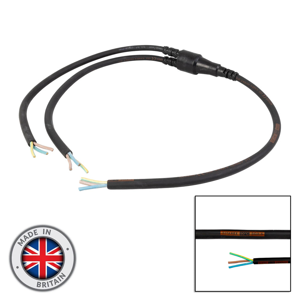 eLumen8 Moulded Y Split - 2.5mm Bare Ends H07RN-F 2.5mm Cable