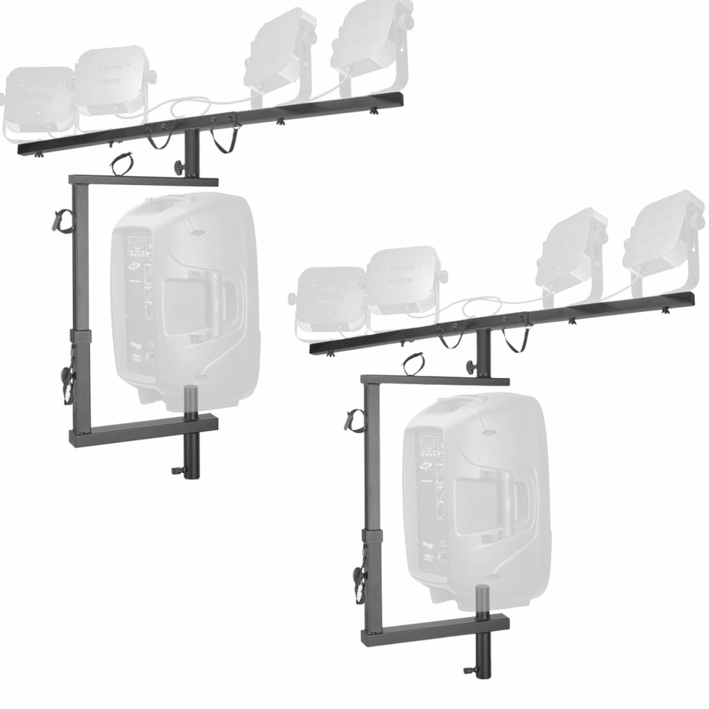 2 x Stagg SPS2LIS T-Bar Lighting Extension for Speaker Stands