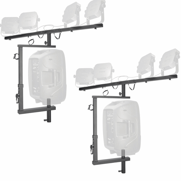 2 x Stagg SPS2LIS T-Bar Lighting Extension for Speaker Stands