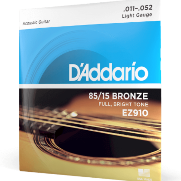D'Addario EZ910 Acoustic Bronze Light Guitar Strings