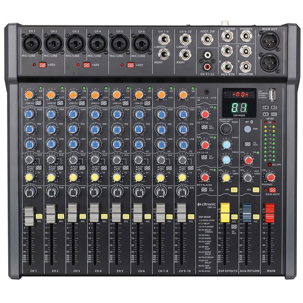 Citronic CMC-14 14 Channel Mixing Desk with USB Interface, and Bluetooth