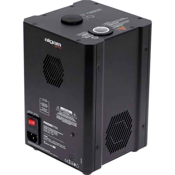 Algam PHOENIX-MINI compact cold spark machine creating safe spark effects for events, concerts, and stage performances