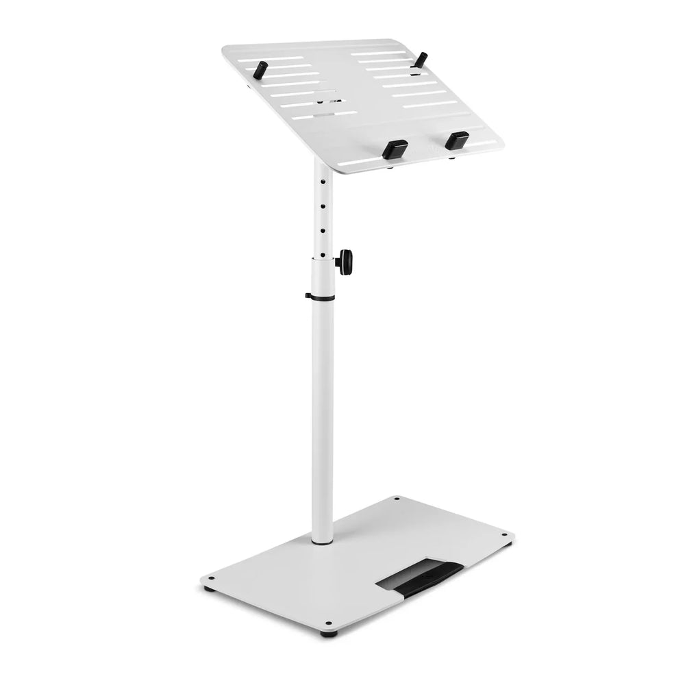 Gravity LTS T 02 W Universal Laptop Stand with Adjustable Holding Pins and Steel Base