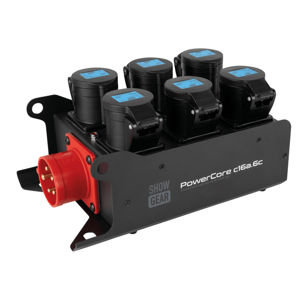 Showgear PowerCore 16A 6x CEE 16 A (1P) - 1x CEE 16 A (5P) Power Splitter