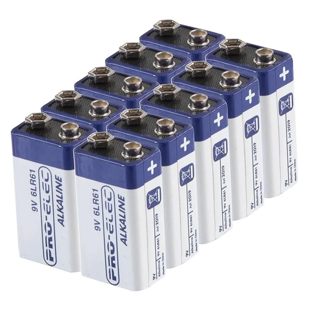 Pro Elec 9v Batteries Ultra Alkaline 10 Pack