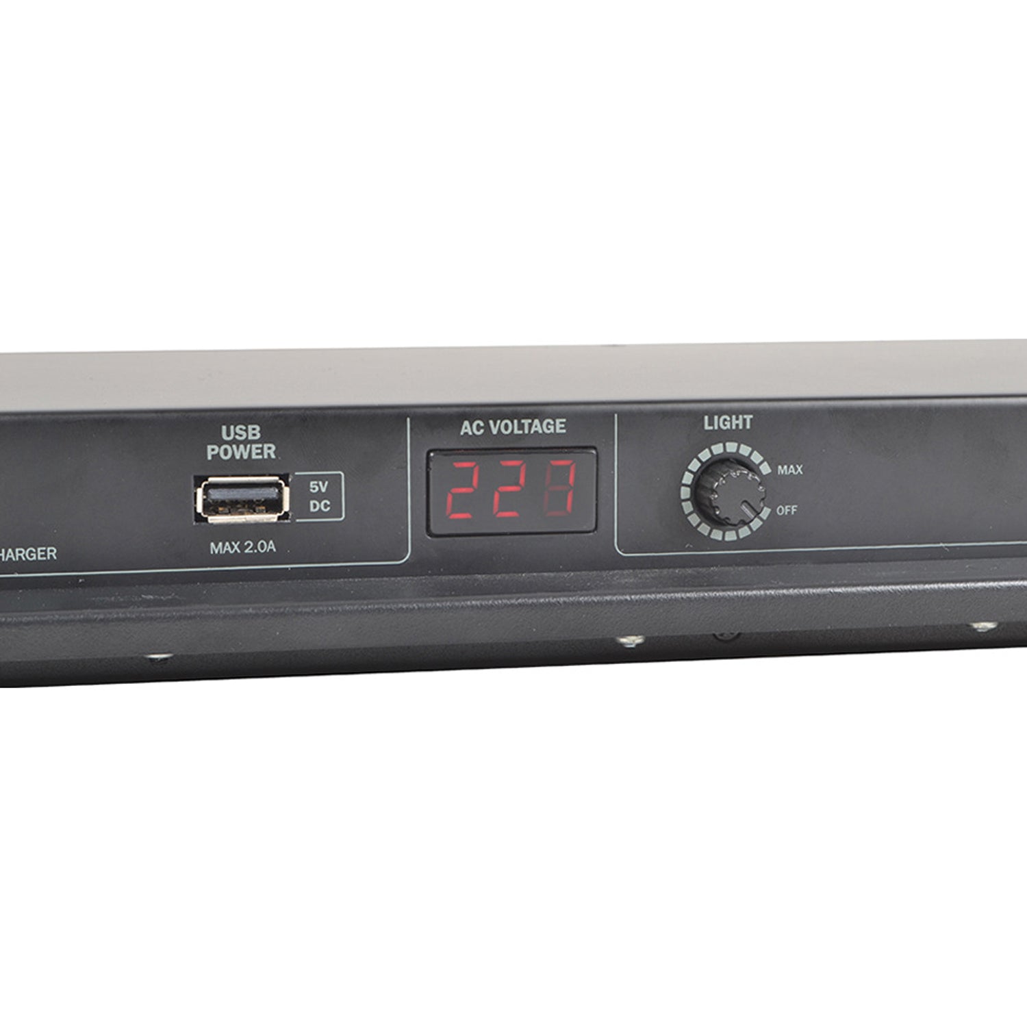 Q-Audio QPOWER10 Power Conditioner with Racklight and USB Charger (10x IEC)