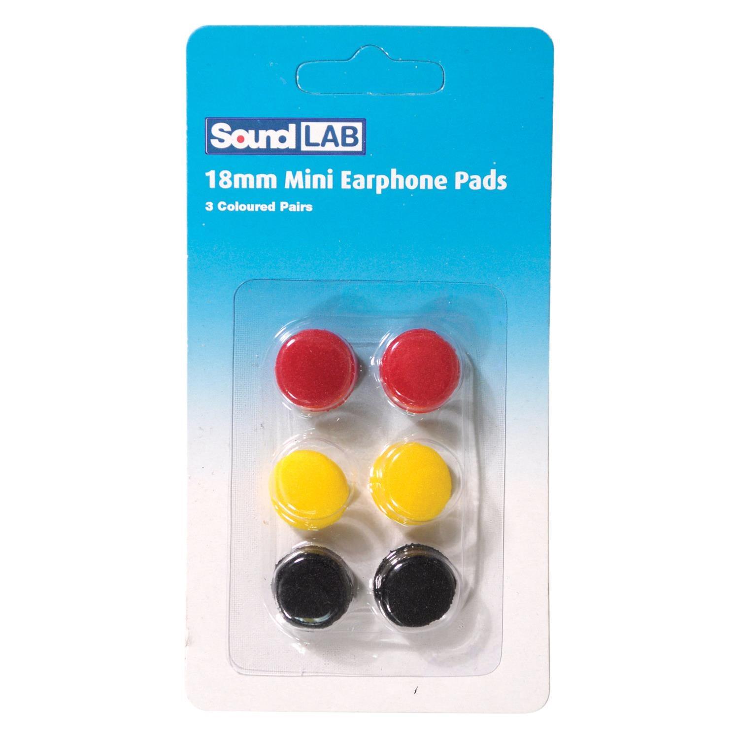3 x Soundlab Coloured Replacement Ear phone Pads 18mm - DY Pro Audio