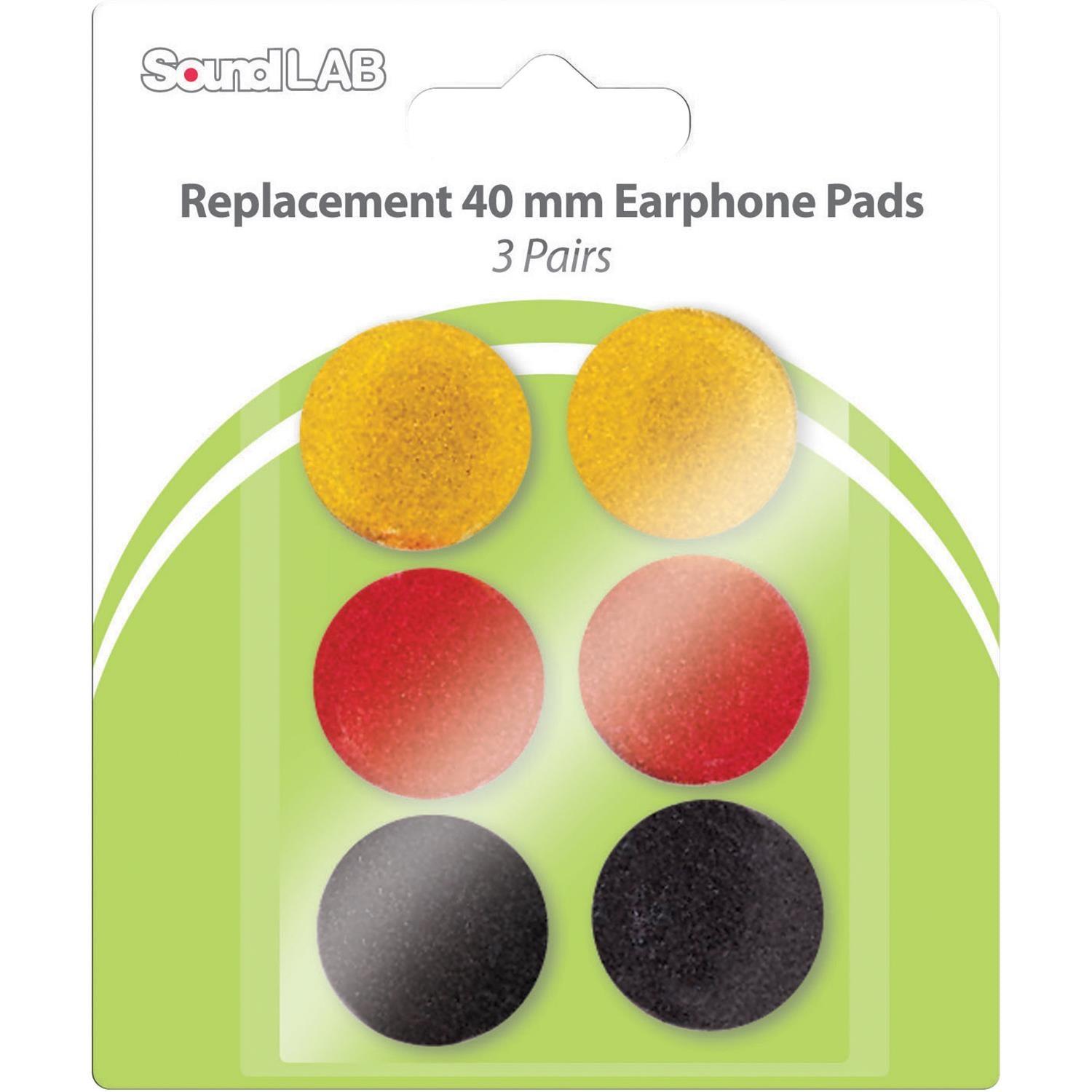 3 x Soundlab Coloured Replacement Ear phone Pads 40mm - DY Pro Audio