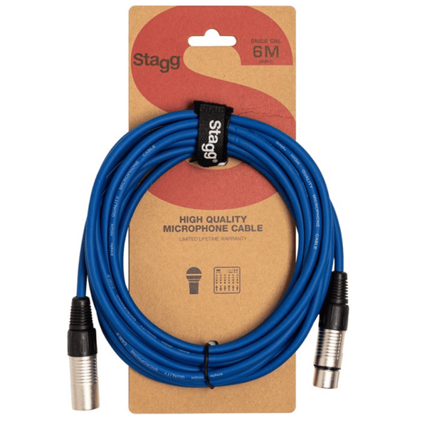 Stagg 6m Microphone XLR Cable Blue