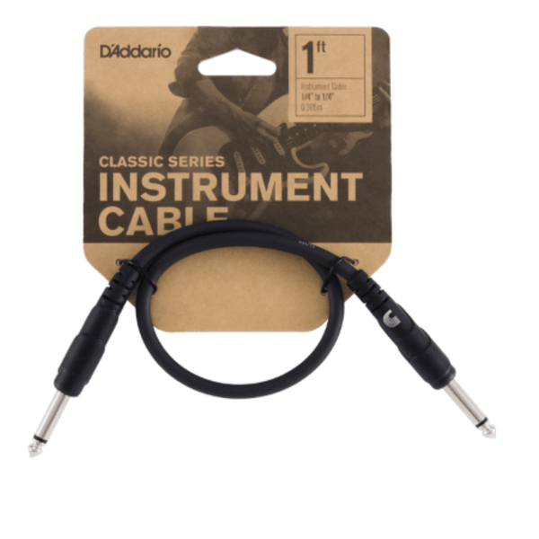 D'Addario PW-CGTPRA-03 Instrument 3 Foot 1m Patch Cable Right Angle Guitar