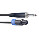 2 x Stagg 2m Speakon to Mono Jack Cable