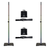 2 x Chauvet DJ FLEXstand FX ILS Black LED Square Base Stand