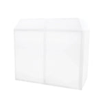 Ultimax DJ Booth Pro DJ Booth with White Star Cloth with Corner Shefts and Pole Kit