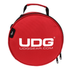UDG Ultimate DIGI Headphone Bag in red, made from water resistant Ballistic Nylon with foam padding for DJ essentials.