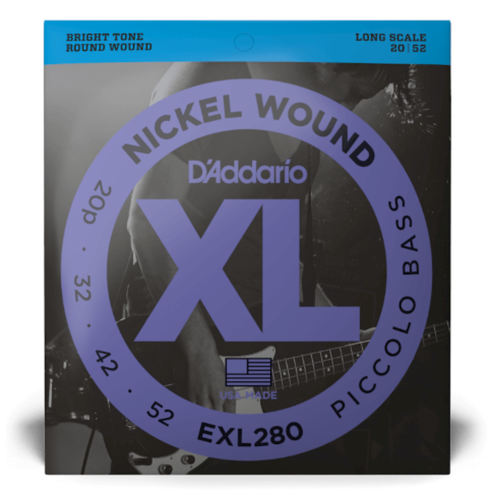 D’Addario EXL280 piccolo bass strings nickel wound 20-52 set