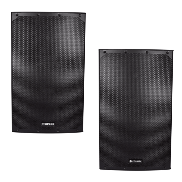 "Citronic CAB-15L 15" Active Speaker bundle with Bluetooth and stereo link capability"