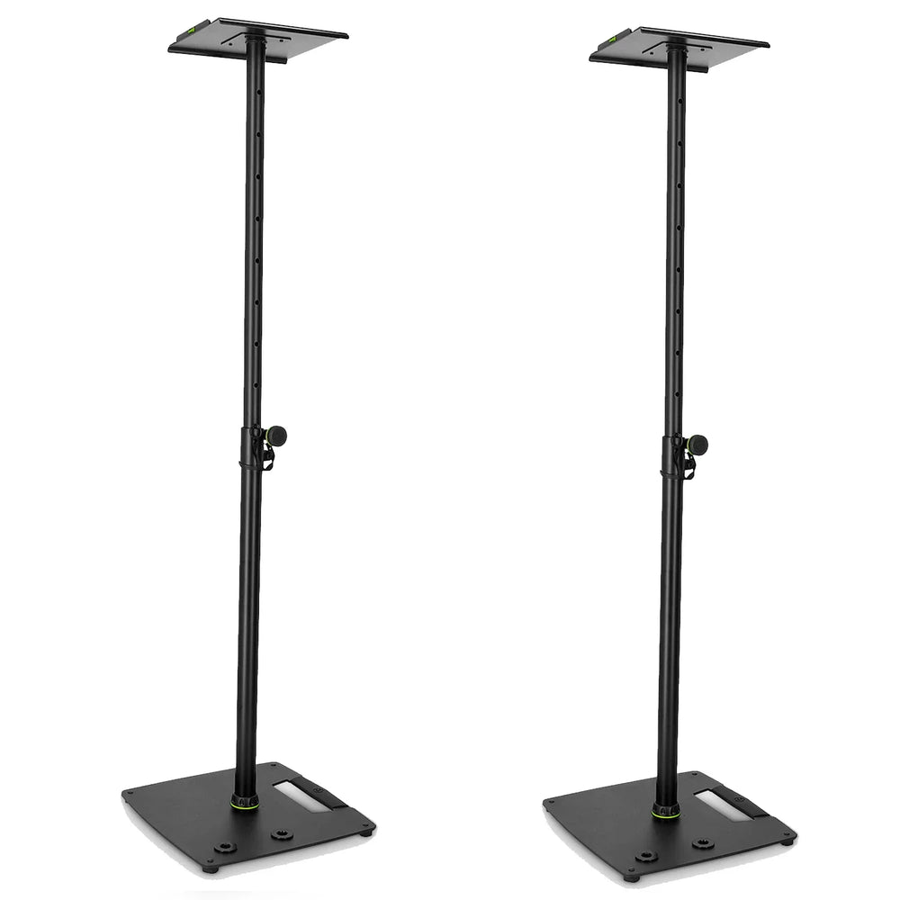 2 X Gravity SP 3202 CS B Studio Monitor Speaker Stand with square steel base