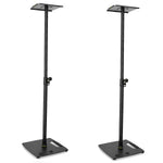 2 X Gravity SP 3202 CS B Studio Monitor Speaker Stand with square steel base