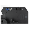Showtec Demon scan lights creating sharp beam patterns