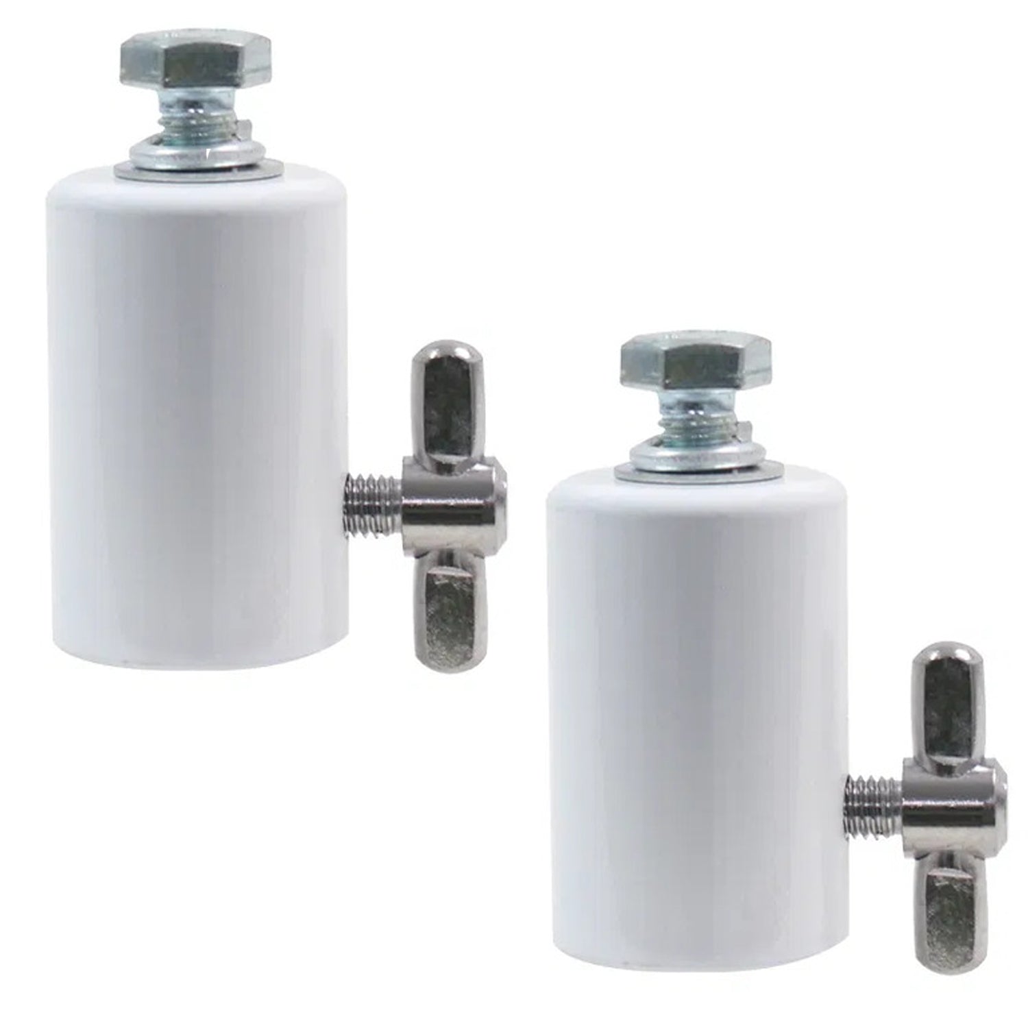 2 x Ultimax DJ Booth Spigot Top Hat White 25mm for Overhead Kit and Poles