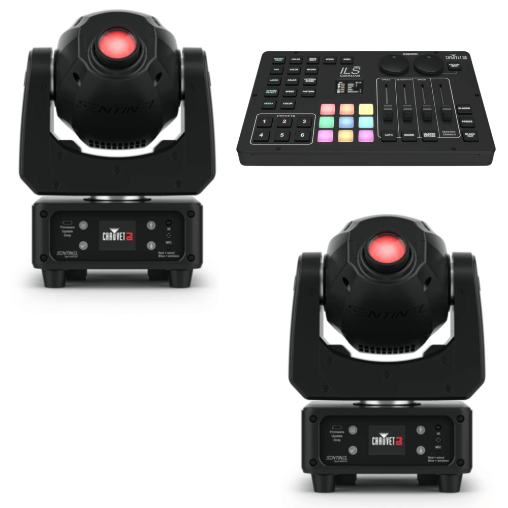 2 x Chauvet DJ Sentinel Spot Q60 60w ILS LED Moving Head with ILS Command