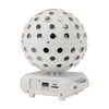 Equinox Asteroid White 5 x 40w RGBW LED Mirror Ball Effect Light