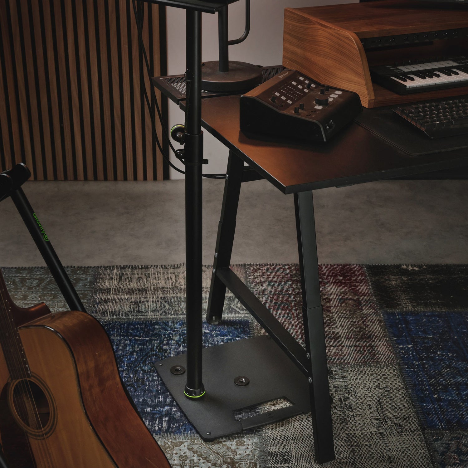 Gravity SP 3202 CS B Studio Monitor Speaker Stand with square steel base