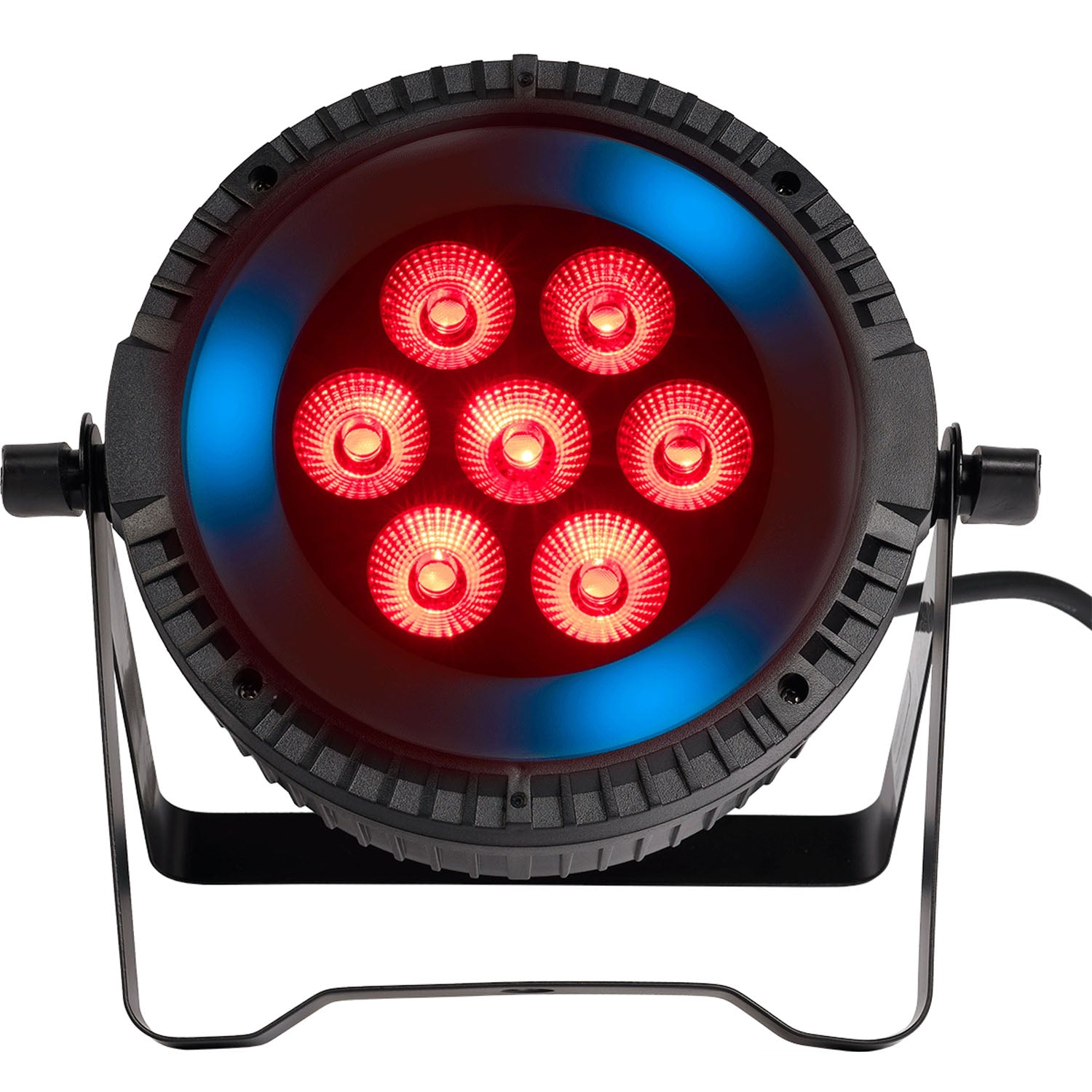 Algam Lighting PARWASH76-RING  7 x 6W LED PAR Wash with RGB LED Ring