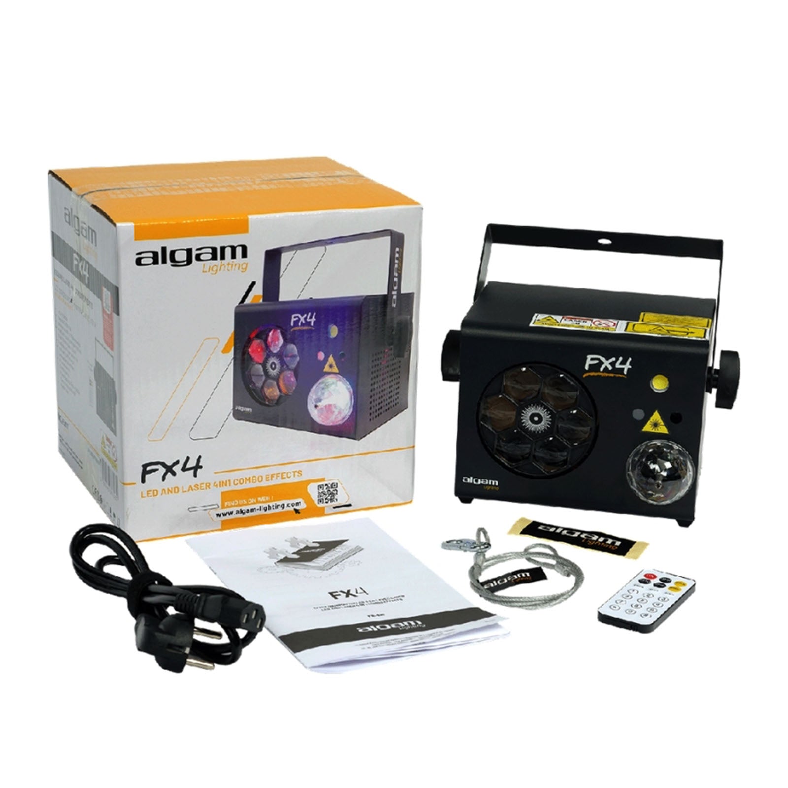 Algam Lighting FX-4 4-in-1 LED Gobos, Magic Ball, RG Laser and Strobe Combo