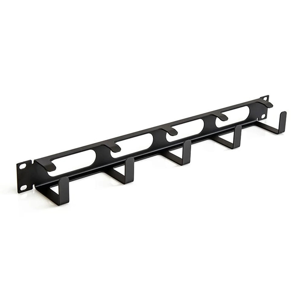 Penn Elcom 1U Panel with 5 Steel Rings for Cable Management