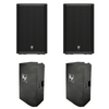 2 x Electro-Voice ZLX-12P G2 12" Active PA Speakers With Bags