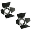 2 x Pulse Black Par 16 Birdie Barn Doors