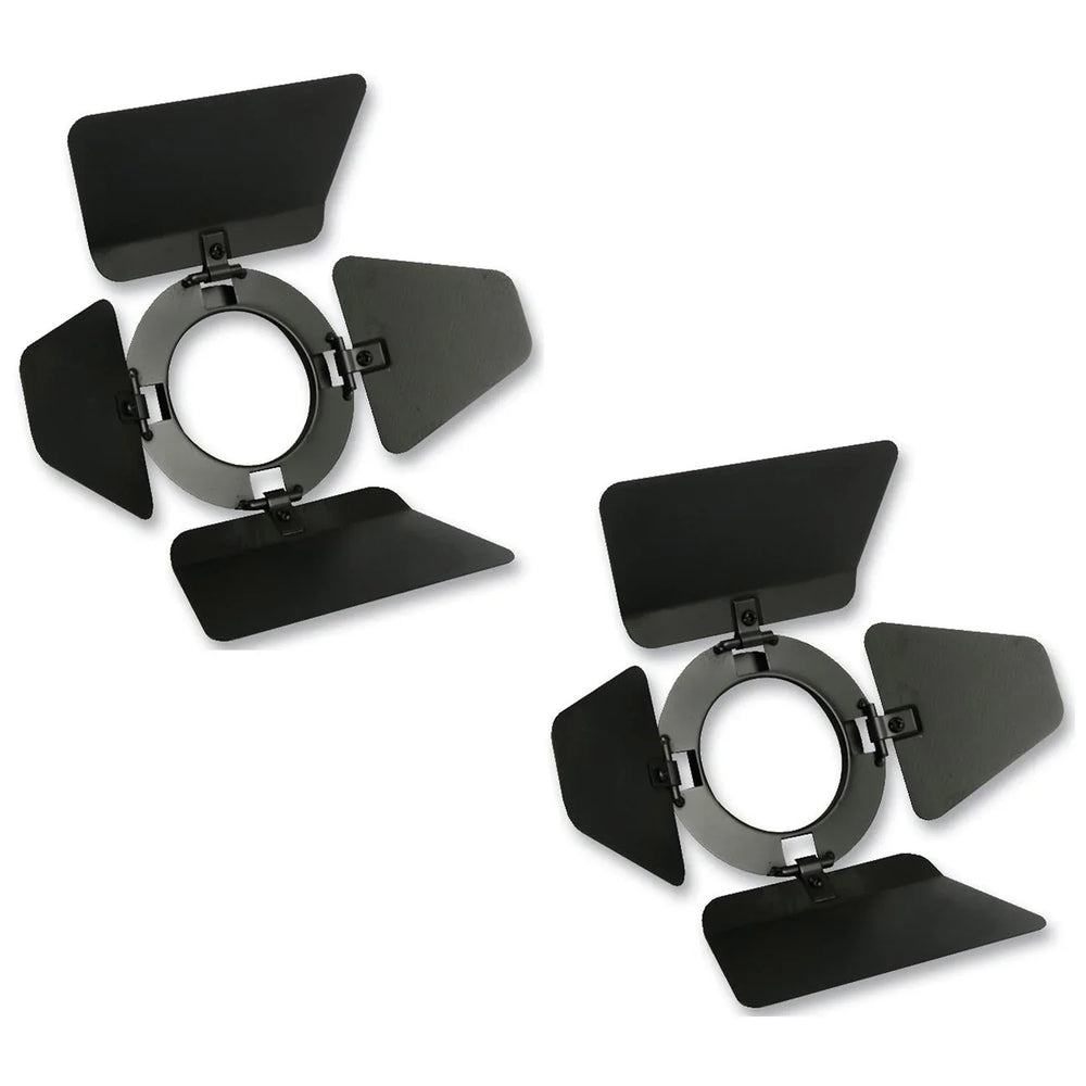 2 x Pulse Black Par 16 Birdie Barn Doors