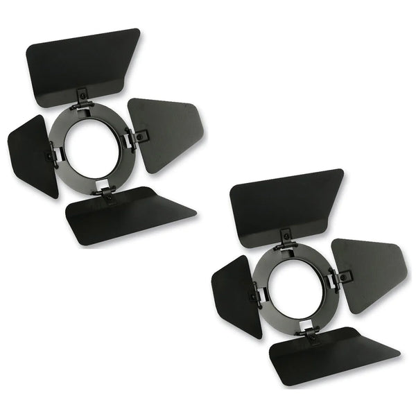 2 x Pulse Black Par 16 Birdie Barn Doors