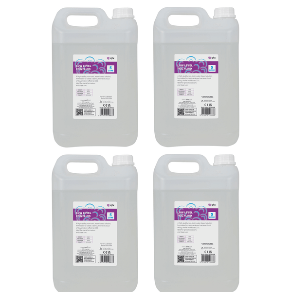 4 x QTX 5 Litres Low Level Fog Fluid
