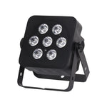 LEDJ Slimline 7Q5 RGBL Black 7 x 5w LED Par Can