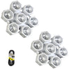 2 x Citronic CosmoPAR White7x40W COB LED RGBW PAR Light With DMX Cable