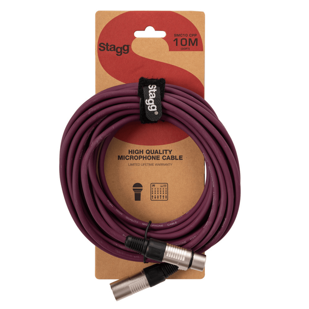 Stagg SMC10 CPP 10m Purple Microphone XLR Cable